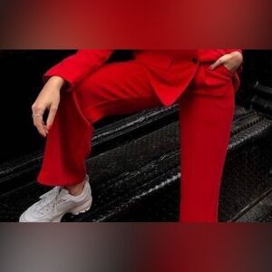 Aritzia Babaton Sadiki Red Trousers